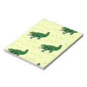 Alligator op geel notitieblok (Linkerzijde)