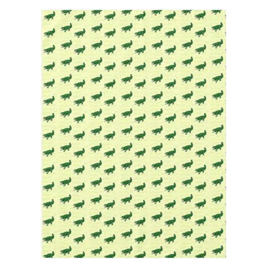 Alligator op geel tafelkleed (Voorkant)