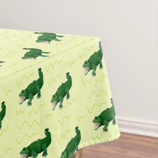 Alligator op geel tafelkleed (Voorbeeld)