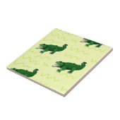 Alligator op geel tegeltje (Zijkant)