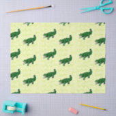 Alligator op geel tissuepapier (Craft)