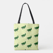 Alligator op geel tote bag (Achterkant)