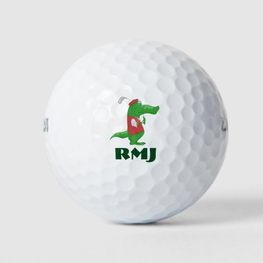 Alligator op GOLFBALLEN-Pas uw Initialen aan Golfballen (Voorkant)