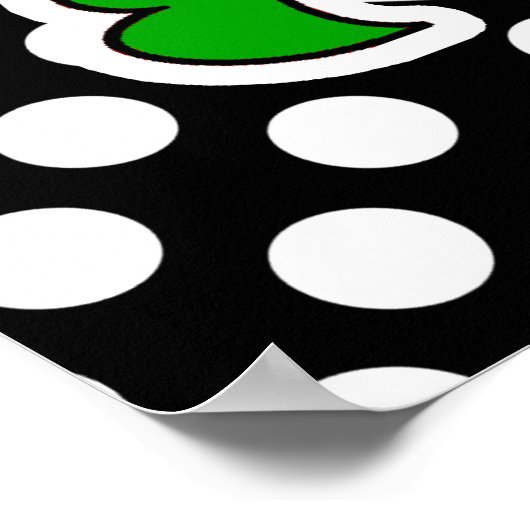 Alligator op zwarte en witte pooldots poster (Hoek)