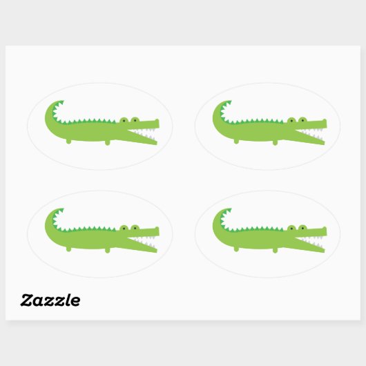 Alligator Ovale Sticker (Vel)