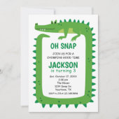 Alligator Party Invitation Kaart (Voorkant)