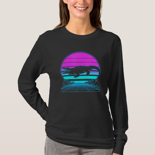 Alligator Pastel Goth Vaporwave T-shirt (Voorkant)