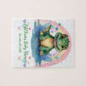 Alligator Pastel Regenboog Kleurrijk Baby shower Legpuzzel (Horizontaal)