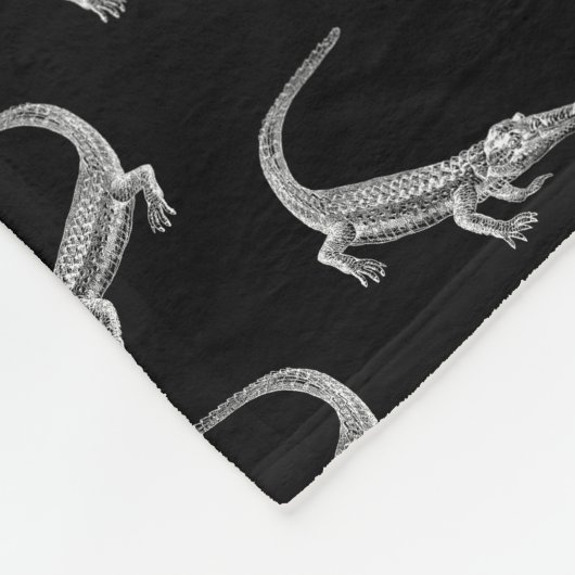 Alligator Pattern  Art Alligators Design Fleece Deken (Hoek)