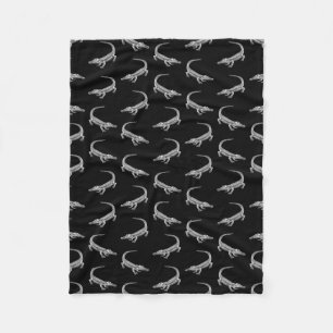 Alligator Pattern  Art Alligators Design Fleece Deken