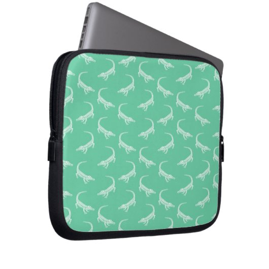 Alligator Pattern  Art Alligators Design Laptop Sleeve (Voorkant Rechts)