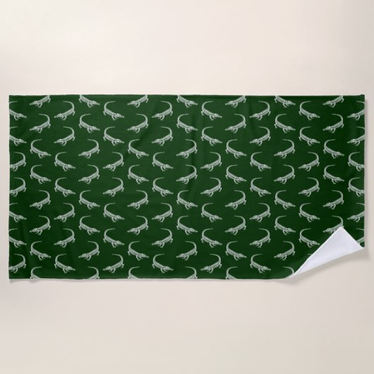 Alligator Pattern Art Alligators Design Strandlaken (Voorkant)