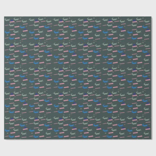 Alligator Pattern Cadeaupapier (Vlak)