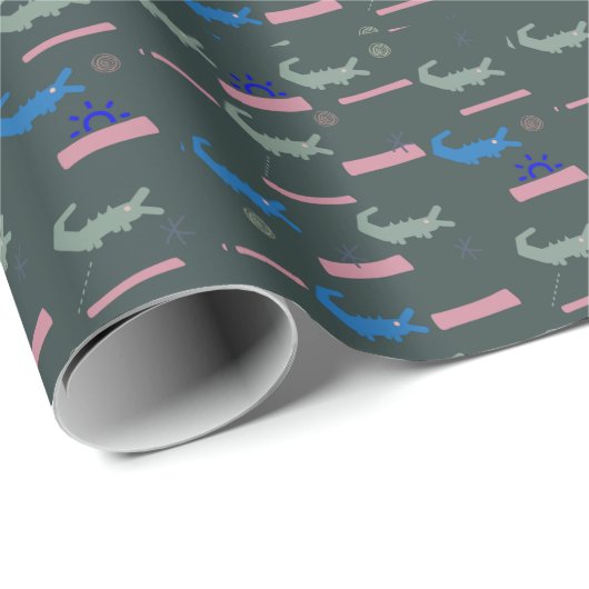Alligator Pattern Cadeaupapier (Rol Hoek)