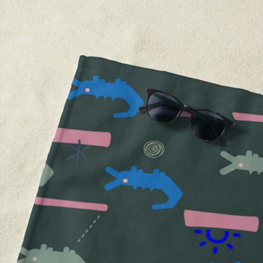 Alligator Pattern Strandlaken (In situ)