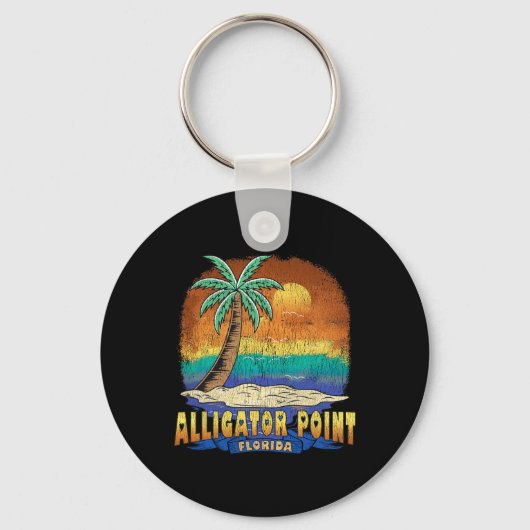 Alligator Point Florida Distress Souveni Sleutelhanger (Voorkant)