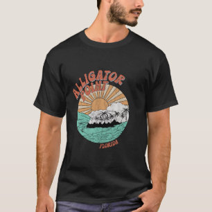 Alligator Point Florida Palm Trees FL Retr T-shirt