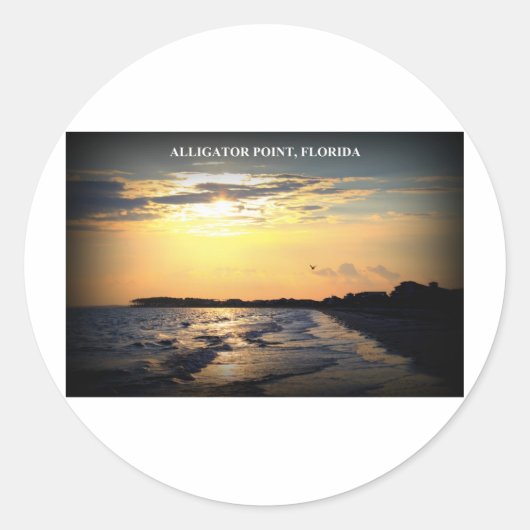 ALLIGATOR POINT, FLORIDA RONDE STICKER (Voorkant)