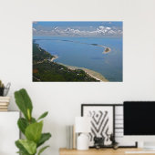 Alligator Point, luchtfoto van Florida Poster (Thuiskantoor)