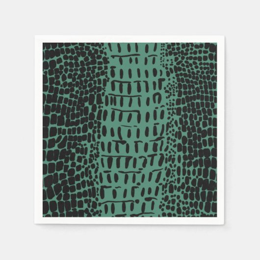 Alligator Print Paper Cocktail servetten (Voorkant)