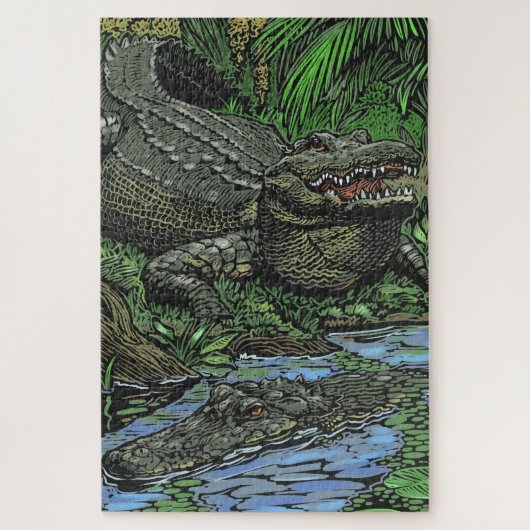 Alligator Puzzle Legpuzzel (Verticaal)