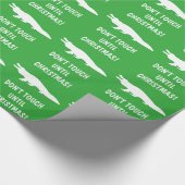 Alligator: Raak niet aan tot Kerstmis! Cadeaupapier (Hoek)