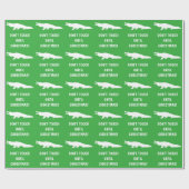 Alligator: Raak niet aan tot Kerstmis! Cadeaupapier (Vlak)