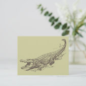 Alligator Realistische illustratie Briefkaart (Staand voorkant)