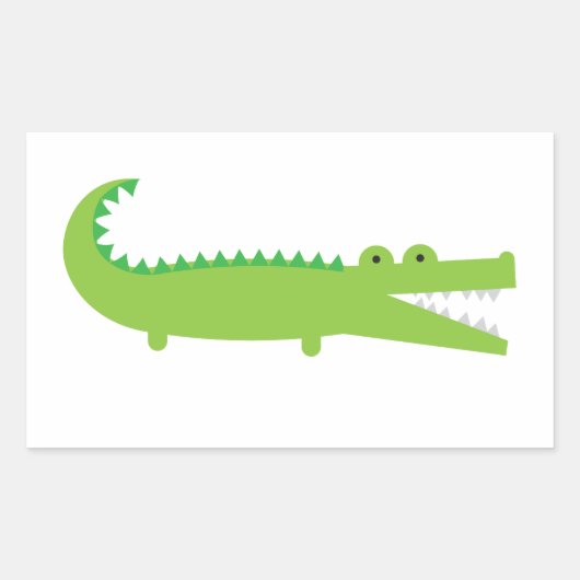 Alligator Rechthoekige Sticker (Voorkant)