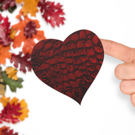 Alligator Red Faux Leather Hart Sticker