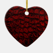 Alligator Red Faux Leather Keramisch Ornament (Voorkant)