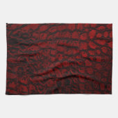 Alligator Red Faux Leather Theedoek (Horizontaal)