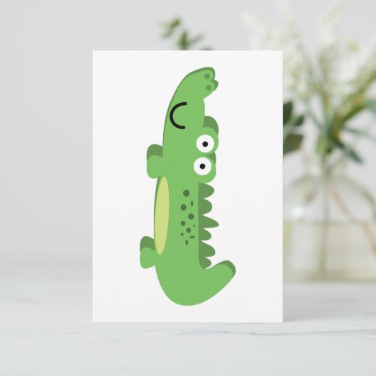 Alligator Reptile Bedankkaart (Staand voorkant)