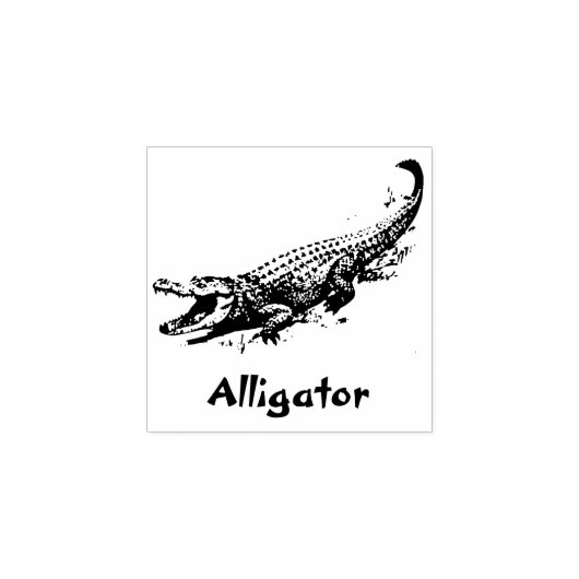ALLIGATOR REPTILE RUBBER STAMP RUBBERSTEMPEL (Afrduk)