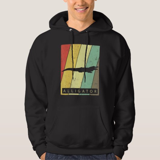 Alligator  Retro Poster Dier Hoodie (Voorkant)