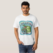 Alligator rijdt in auto t-shirt (Voorkant volledig)