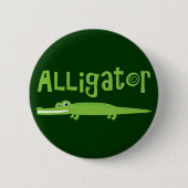 Alligator Ronde Button 5,7 Cm (Voorkant)