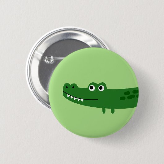 Alligator Ronde Button 5,7 Cm (Voorkant /achterkant)