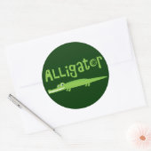 Alligator Ronde Sticker (Envelop)
