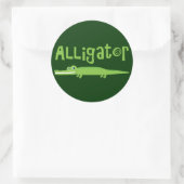Alligator Ronde Sticker (Tas)