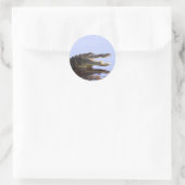 Alligator Ronde Sticker (Tas)