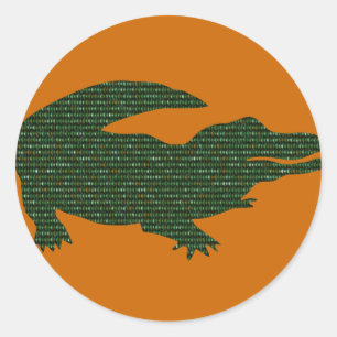 Alligator Ronde Sticker