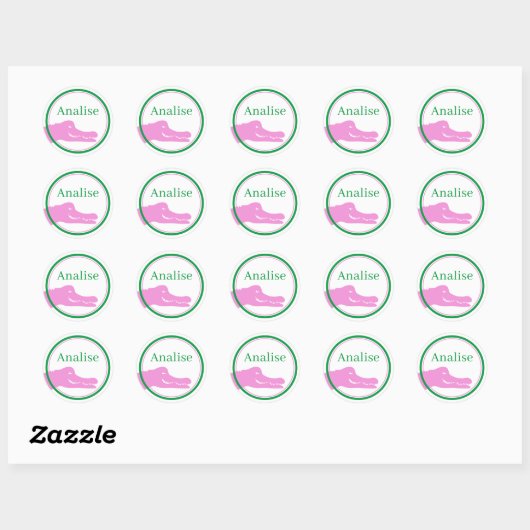 Alligator (roze) aangepaste Sticker (Vel)