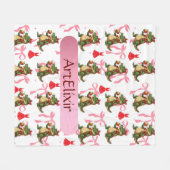 alligator sassy appels linten jurk fleece deken (Voorkant (Horizontaal))