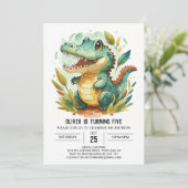 Alligator Schattigee Krokodil Verjaardag Kaart (Staand voorkant)