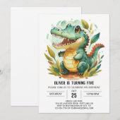 Alligator Schattigee Krokodil Verjaardag Kaart (Voorkant / Achterkant)