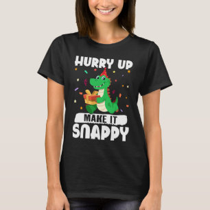 Alligator schiet op om het snel te maken t-shirt