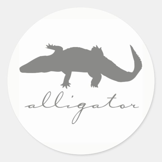 Alligator Silhouet Stickers (Voorkant)