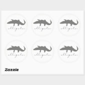 Alligator Silhouet Stickers (Vel)