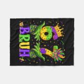 Alligator Six Seven Bruh 6 7 Meme Mardi Gras Carni Fleece Deken (Voorkant (Horizontaal))